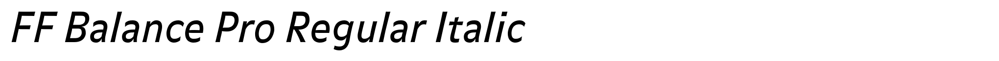 FF Balance Pro Regular Italic image